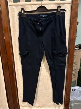 Theory Black Women's Cargo-Style Leggings